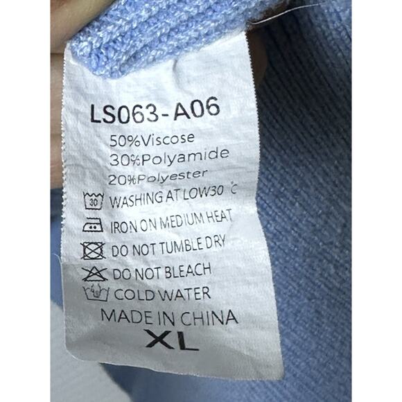 Amazon Streetwear Women’s Sweater Blue Size XL Viscose Polimide Lillusory - Picture 3 of 11